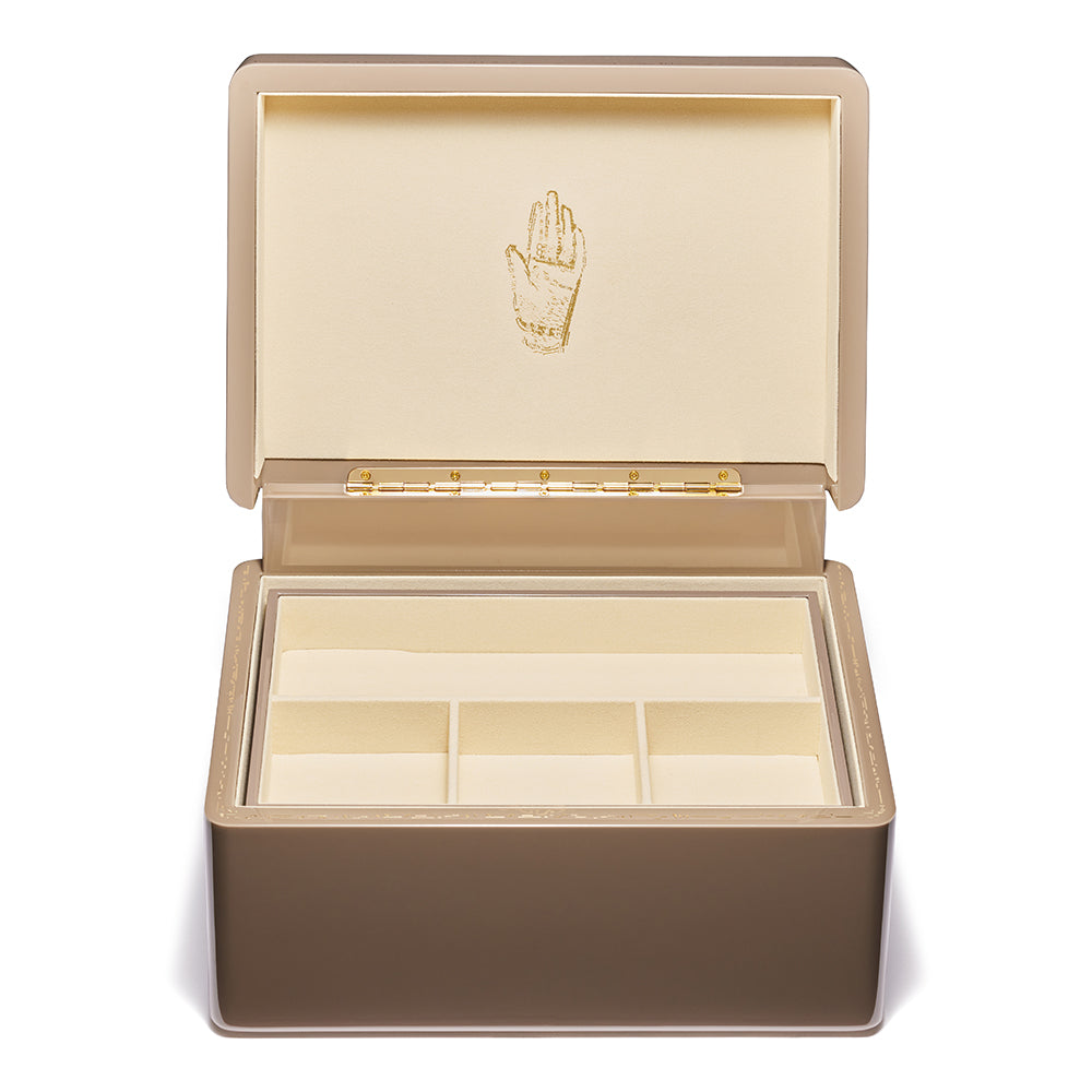 Taupe Trunk Jewelry Box