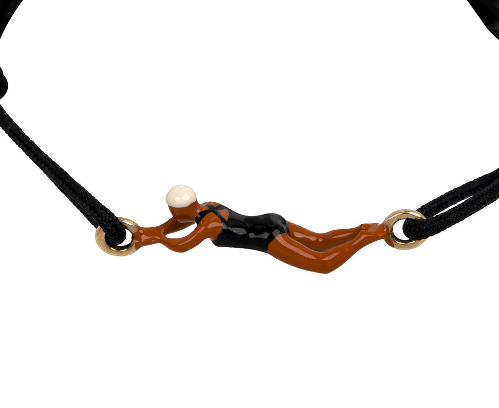 Nadadora Completo Black Cord Bracelet