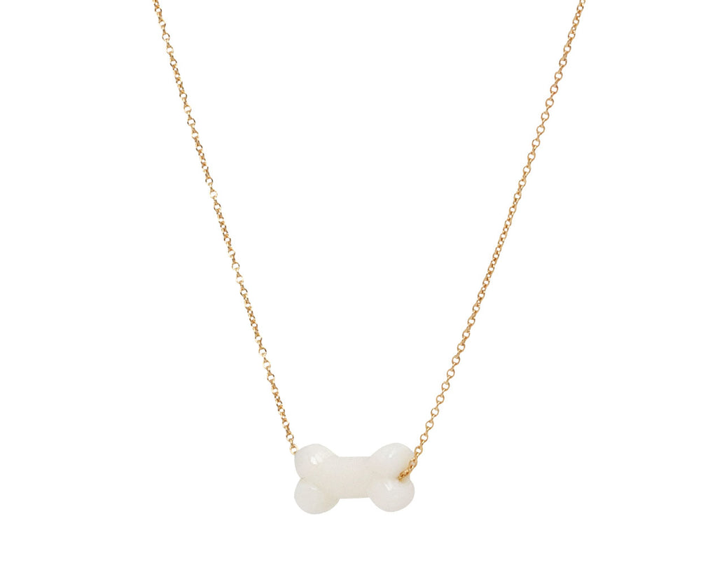 Aliita Little Bone Necklace - Angled View