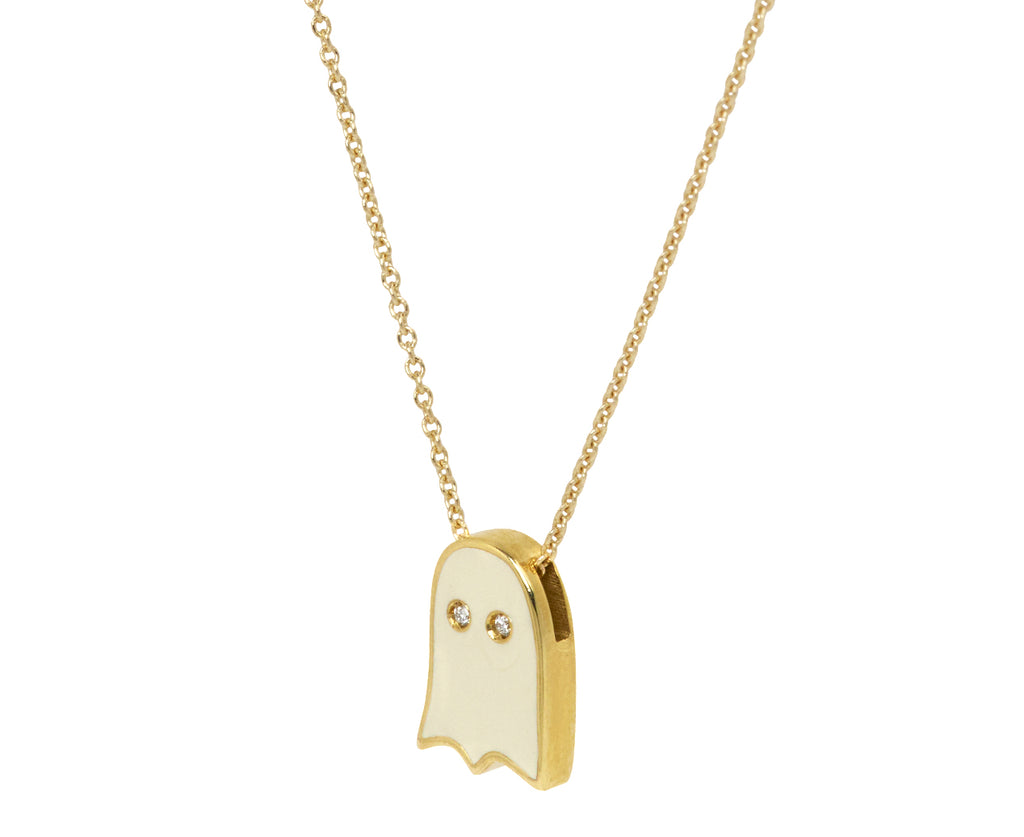 Aliita Ghost Pendant Necklace - Angled View