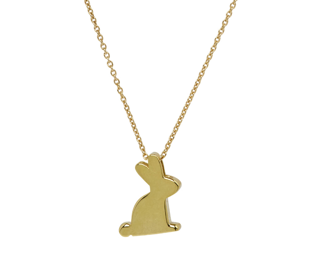 Aliita Coconut Enamel Bunny Pendant Necklace - Back View