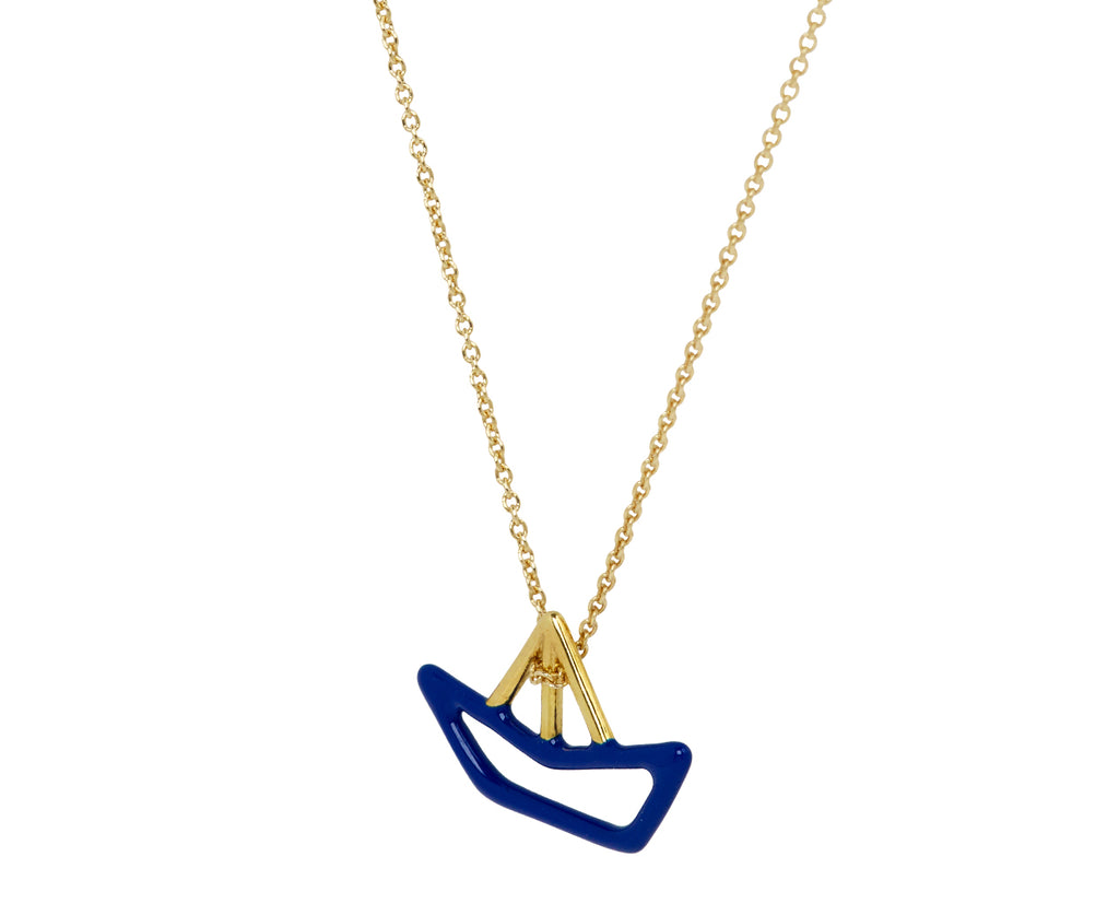 Aliita Little Boat Pendant Necklace - Angled View
