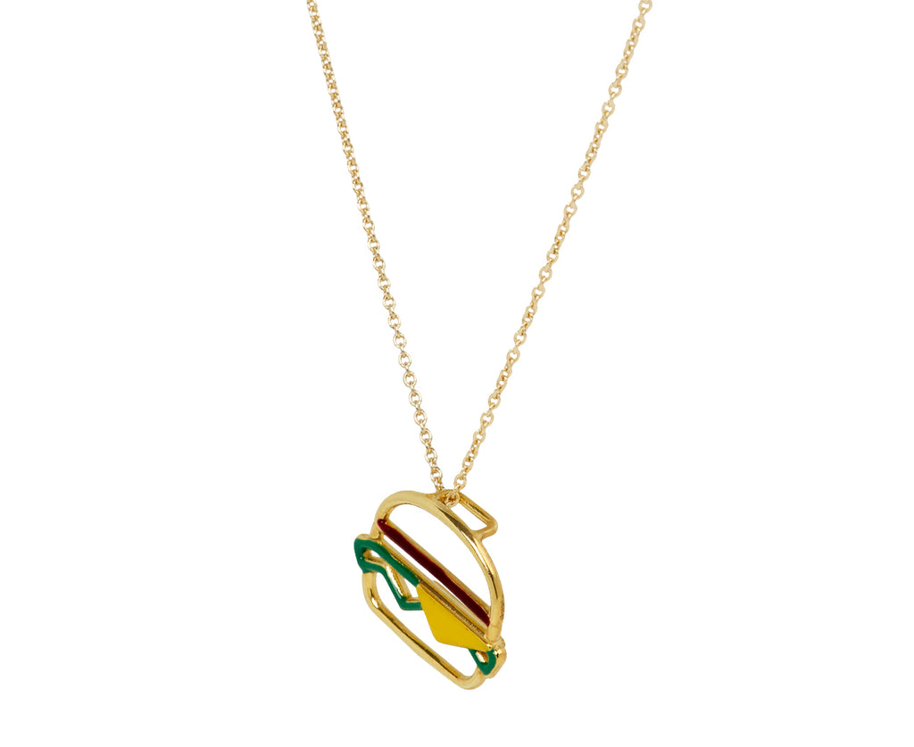 Aliita Hamburger Pendant Necklace - Angled View
