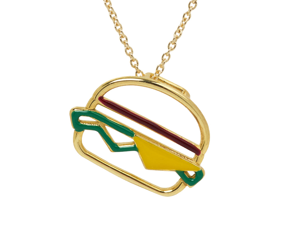 Aliita Hamburger Pendant Necklace - Closeup