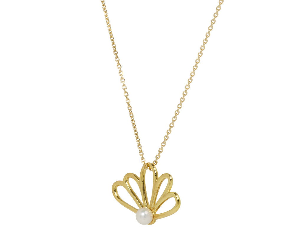 Aliita Pernula Pearl Pendant Necklace - Angled View