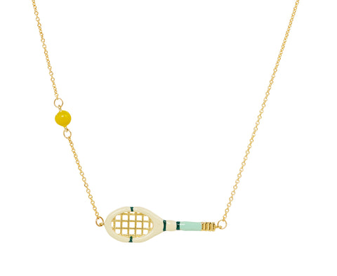Aliita Light Blue Tennis Pendant Necklace