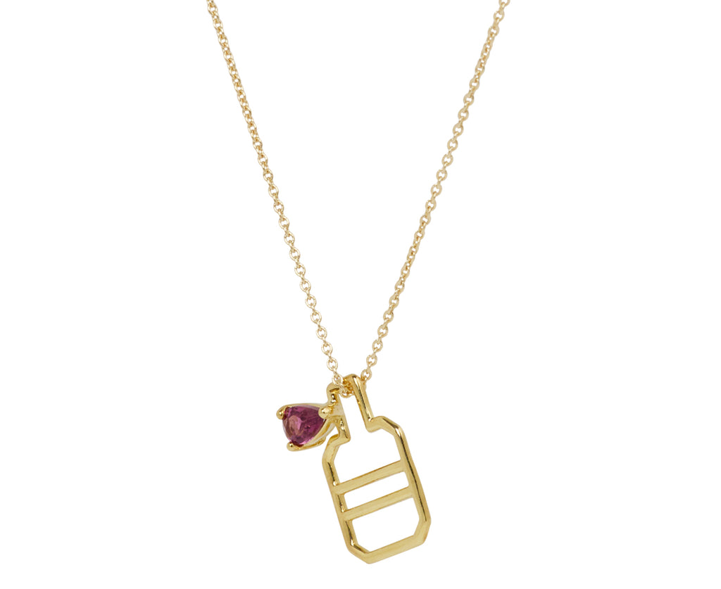 Aliita Perfume Bottle Pendant Necklace - Angled View
