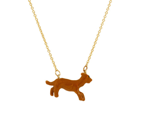Aliita Caramel Brown Doggy Necklace