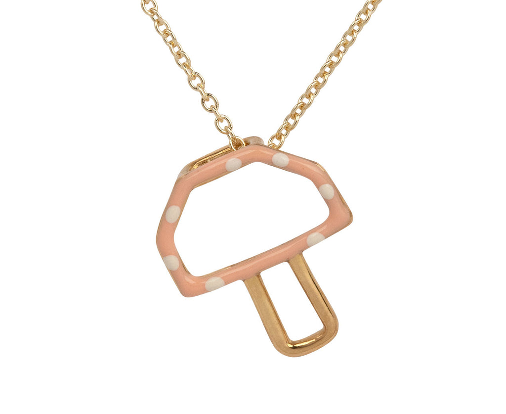 Pink Mushroom Necklace