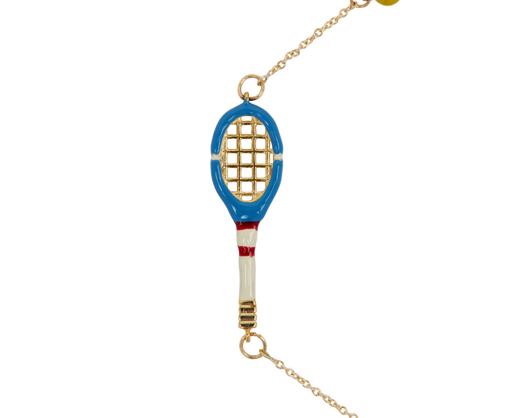 Aliita Tennis Racket and Ball Bracelet - Closeup