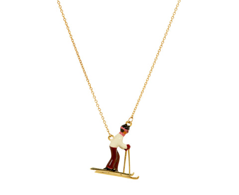 Aliita Skier Pendant Necklace