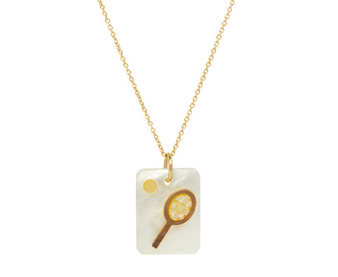 Aliita Mother-of-Pearl Tennis Pendant Necklace