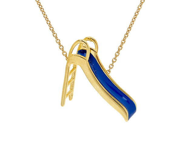 Aliita Electric Blue Side Pendant Necklace