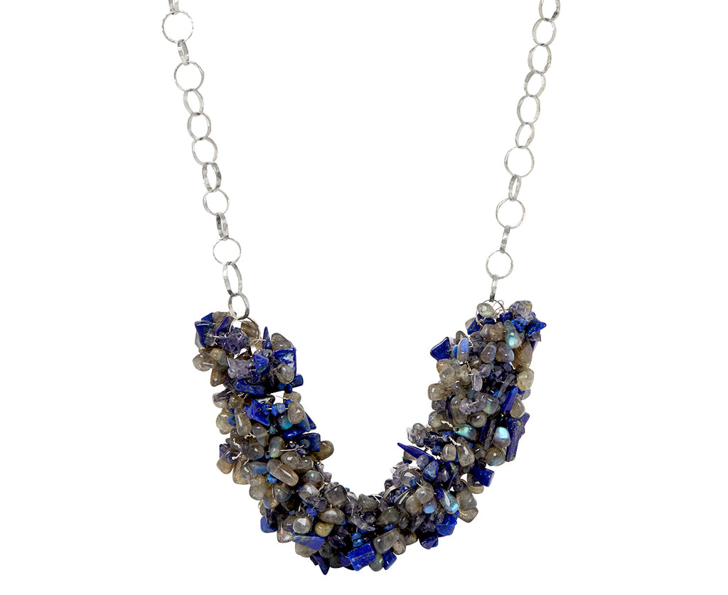 Disa Allsopp Labradorite, Lapis and Amethyst Chain Necklace
