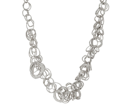 Disa Allsopp Silver Double Layer Random Link Chain Necklace