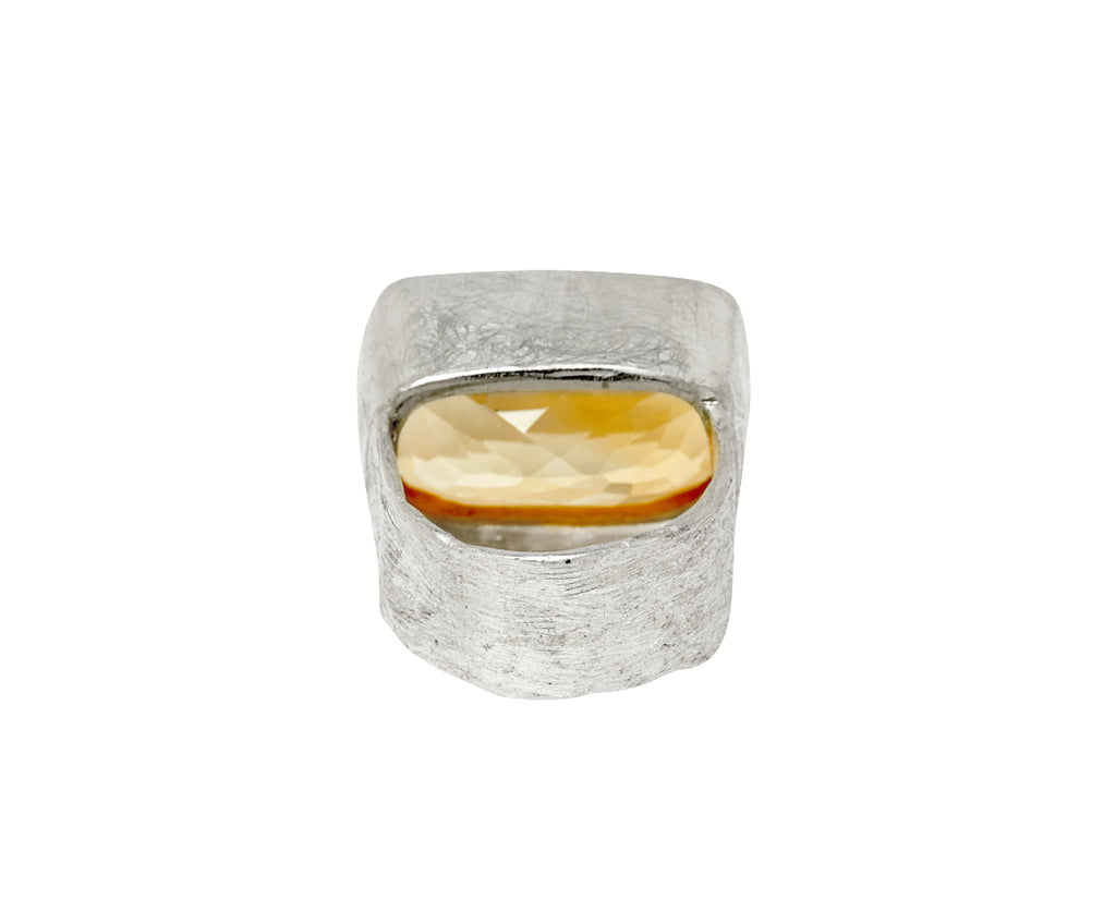 Disa Allsopp Citrine Wide Band Ring - Back View