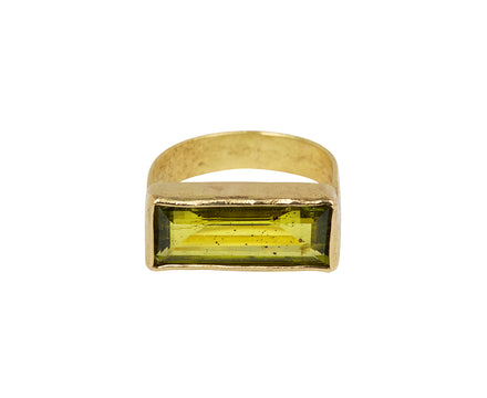 Baguette Green Tourmaline Ring