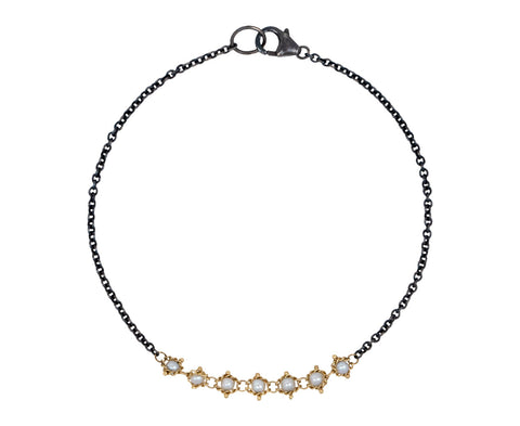 Pearl Textile Station Bracelet