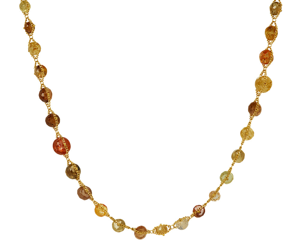 Amali Brown Zircon Woven Necklace