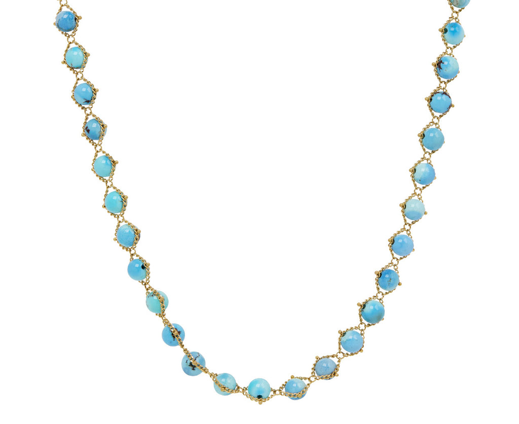 Amali Long Turquoise Textile Necklace