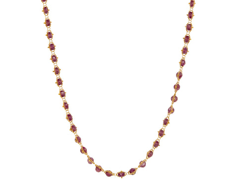 Amali Rhodolite Garnet Woven Necklace