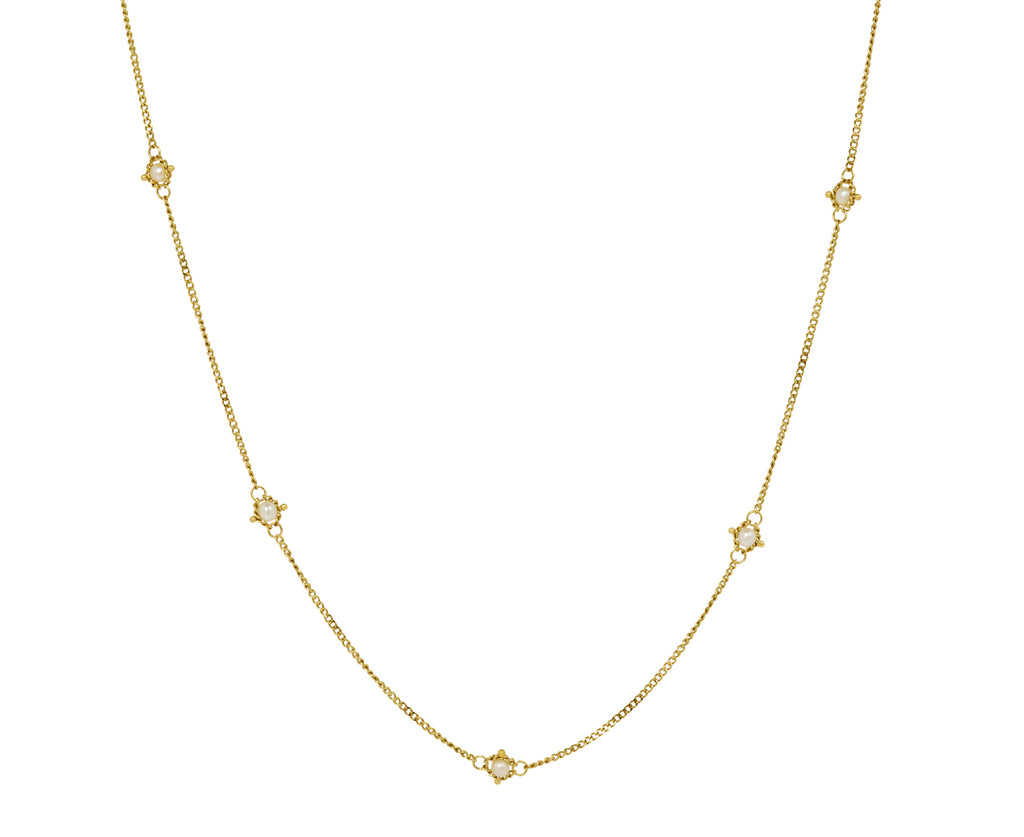 Amali Pearl Textile Station Necklace