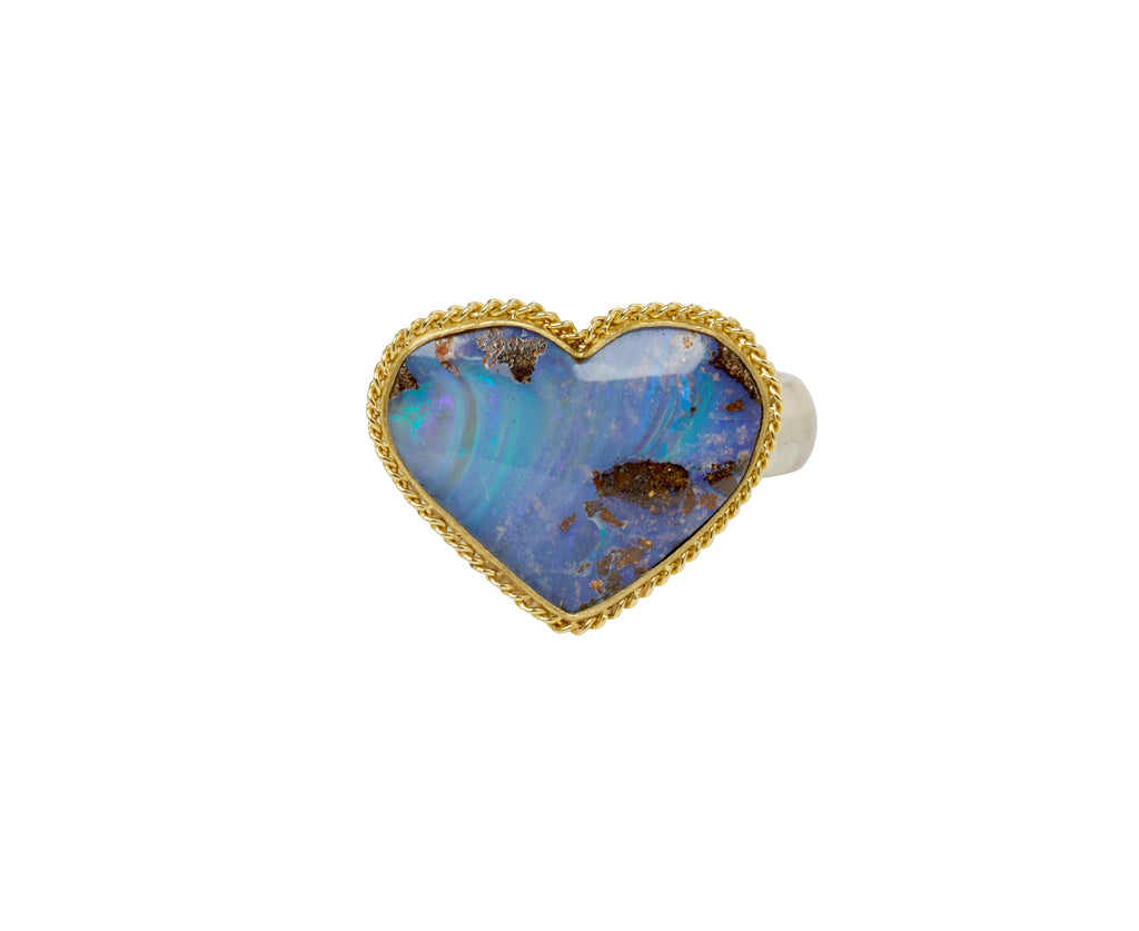 Boulder Opal Heart Ring