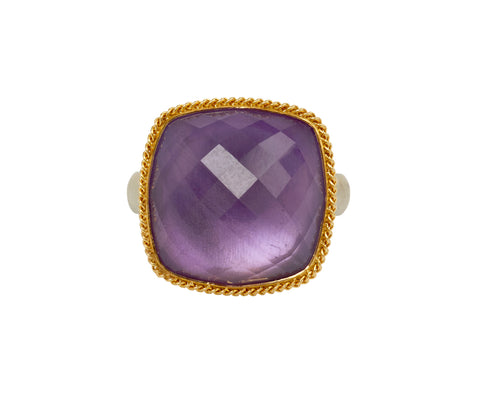 Amali Square Amethyst Ring