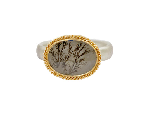 Amali Oval Dendritic Quartz Ring