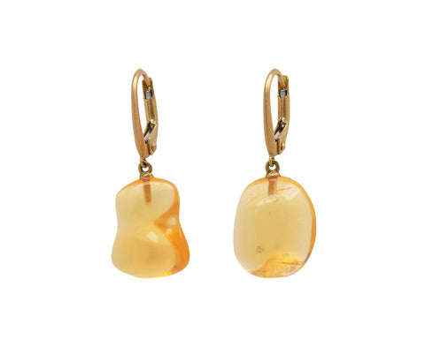 Mexican Orange Opal Momo Earrings
