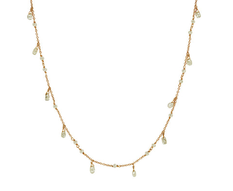 White Diamond Waterfall Necklace