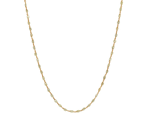 Ice Cube Diamond Rosary Gancino Necklace
