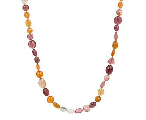 Rose and Orange Tourmaline Gancino Necklace