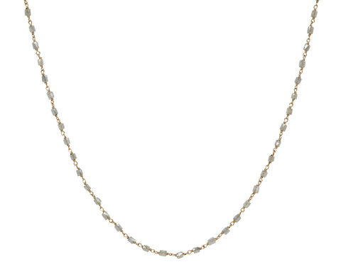 Ice Cube Diamond Rosary Flea Necklace