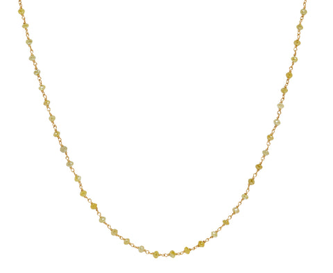 Yellow Diamond Rosary Flea Necklace