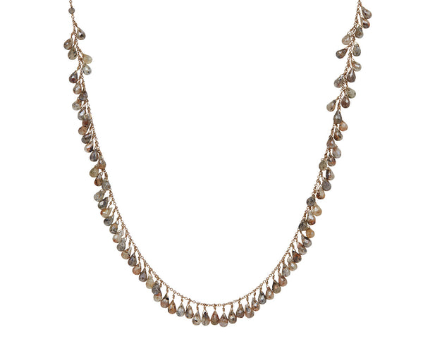 Anaconda Labradorite Drop Rain Necklace