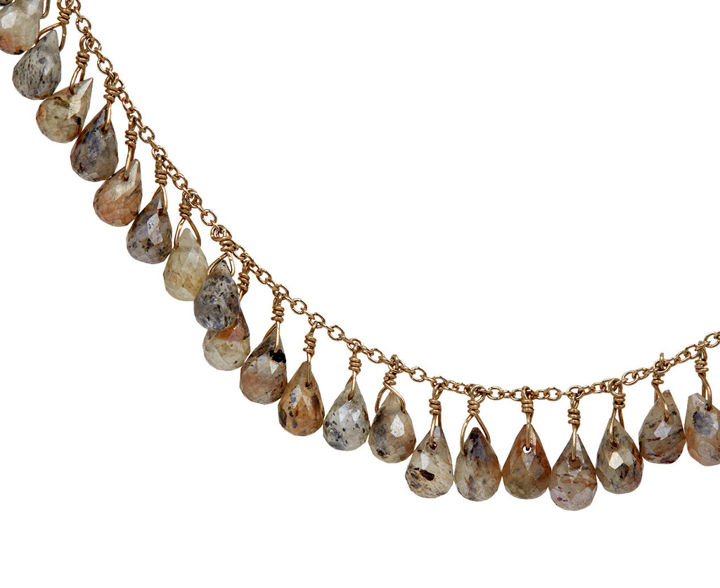 Labradorite Drop Rain Necklace