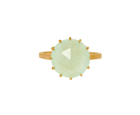 Prehnite Millegriffe Ring