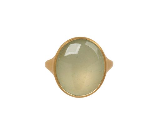 Aquamarine Big Light Oval Ring