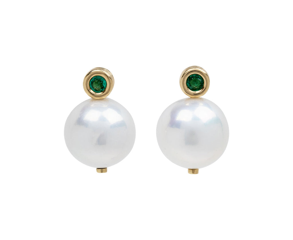 Emerald and Pearl Mini Grotto Earrings - TWISTonline