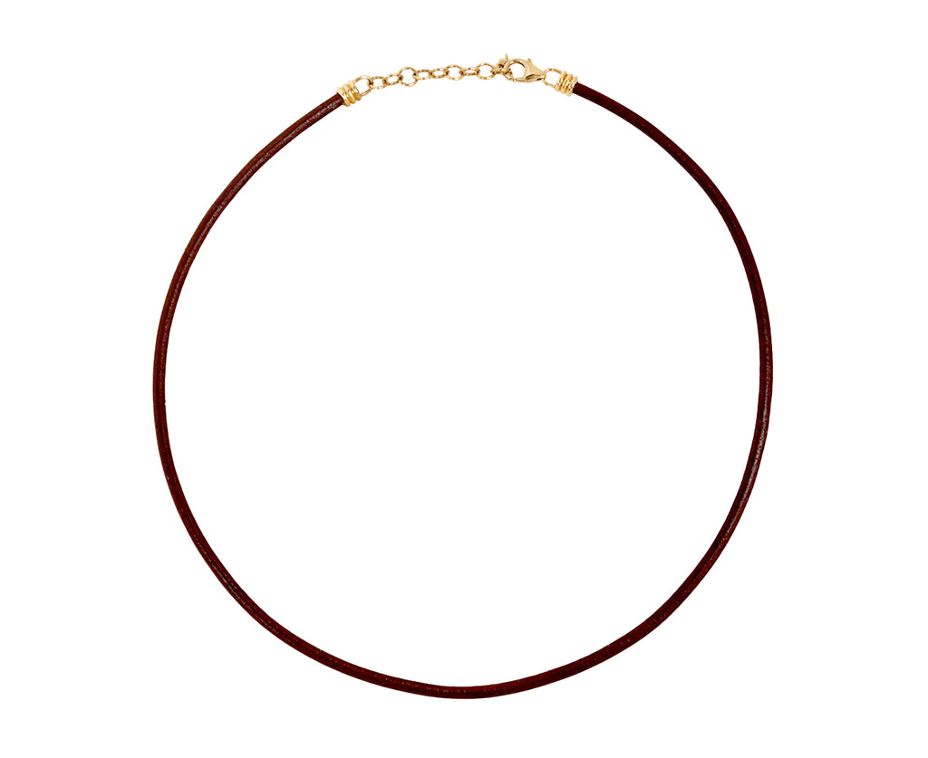 Brown Leather Scuba Cord Necklace