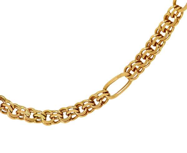 Beck Jewels Vintage Double Curved Figaro Chain