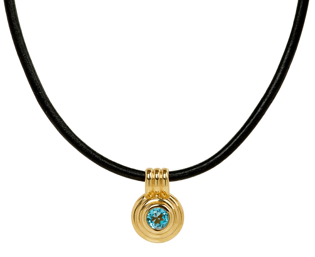 Blue Topaz Ripple Choker Necklace