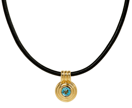 Blue Topaz Ripple Choker Necklace