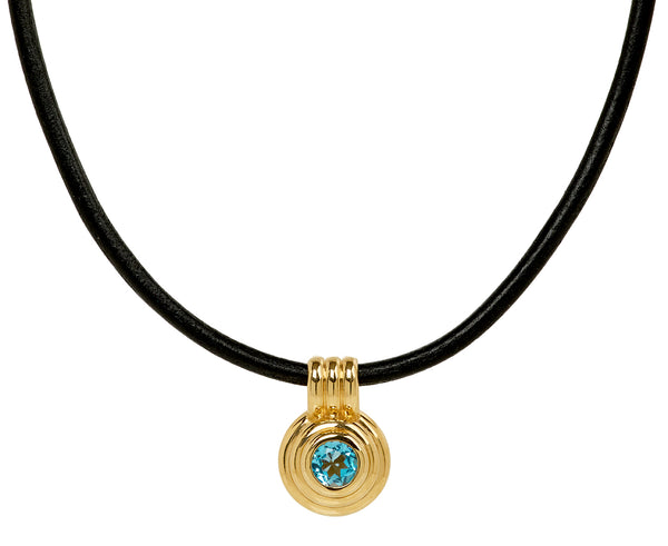 Beck Jewels Blue Topaz Ripple Choker Necklace