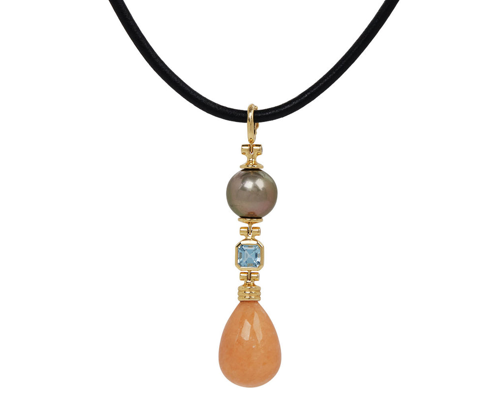 Pearl, Aquamarine and Eosite Porto Pendant ONLY