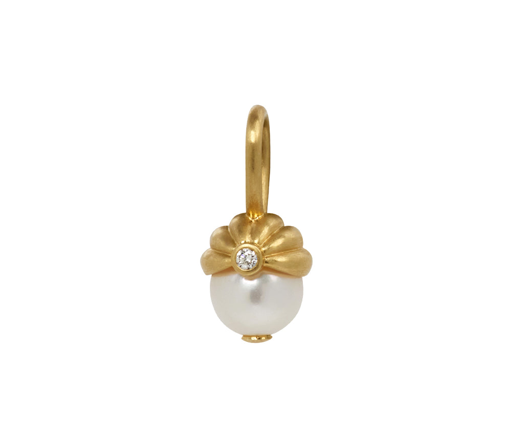 Pearl and Diamond Scallop Pendant ONLY
