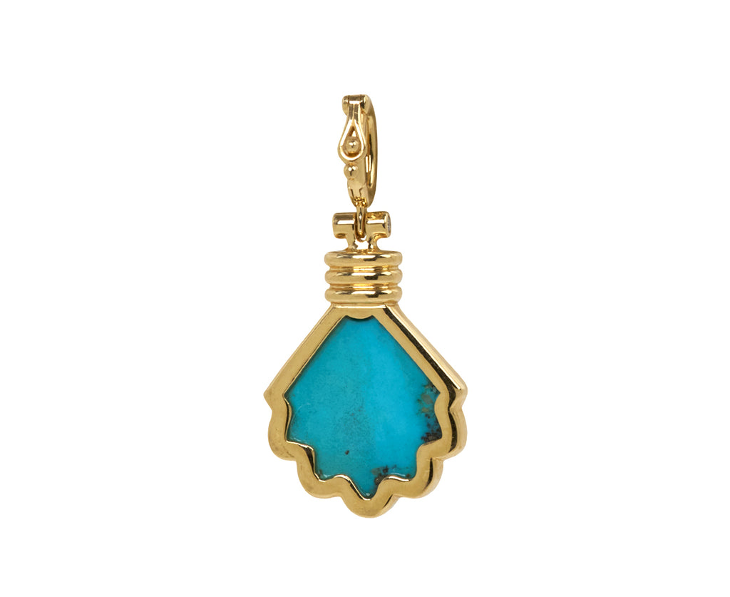 Carved Turquoise Shell Pendant ONLY