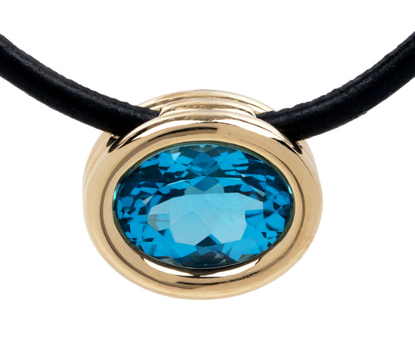 Blue topaz shop mens necklace
