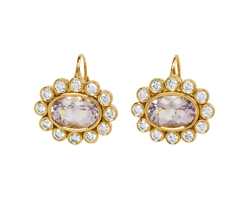 Rose de France Wildflower Earrings with Diamond Petals